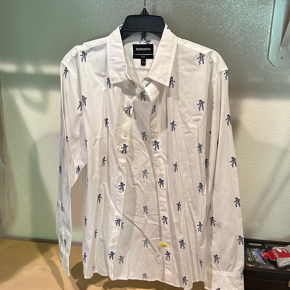Bonobos Men’s slim fit shirt - Astronauts